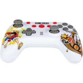 Konix Manette de jeu filaire pour Nintendo Switch, Switch 2 et PC - One Piece Edition Luffy - Blanc - Fonction vibration et bouton capture - Câble 3 m