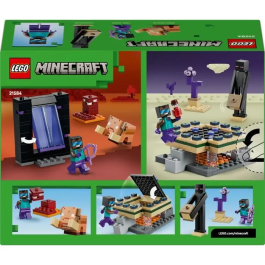 LEGO Minecraft Jeu de Construction 21584 Voyage à Travers les Portails du Nether et de l'Ender, Jeu Créatif pour Enfant à Partir de 7 Ans