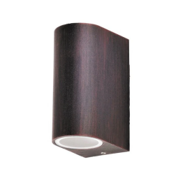 RABALUX Applique Extérieure Chile 2xGU10 IP44 RAB-8019 Moderne Marron Antique Métal Verre