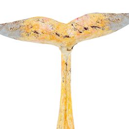 Figurine Décorative Alexandra House Living Jaune Baleine Fer