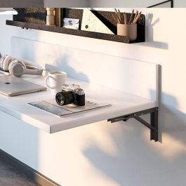 Emuca Jeu de Supports de pliage, longueur 203mm, Acier, Peint en noir