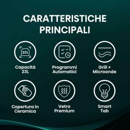 Micro-ondes avec Gril Hisense H23MOBS5HG4 Noir 800 W 23 L