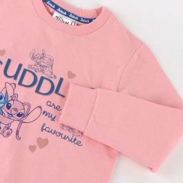 Sweat-shirt à capuche fille Stitch Rose