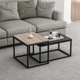 Table basse LEKA Rectangulaire Anthracite 72 x 45 x 37 cm