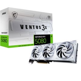 Carte Graphique MSI VENTUS GEFORCE RTX 5080 16G 3X OC WHITE GEFORCE RTX 5080 16 GB GDDR6X GDDR7 Precio: 1376.9900004. SKU: B18GB5R8FH