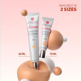 Erborian CC Cream SPF30 Doré 40 ml - Hydratation 24h, Éclat Naturel et Protection Solaire