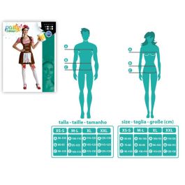 Déguisement de Femme Allemande Brun pour Adulte Taille XXL - Costume de Fête pour Oktoberfest ou Carnaval