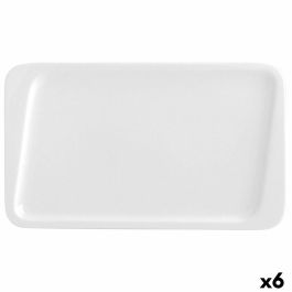Assiette plate Quid Chef Céramique Blanc 30 x 18 cm (6 Unités) (Pack 6x)
