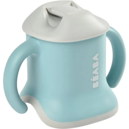 Beaba Evoluclip Airy Tasse d'Apprentissage Évolutive 3 en 1 Vert - Biberon, Gourde et Gobelet Anti-Colique avec Régulation d'Air