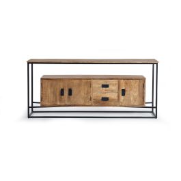 GINER Y COLOMER Buffet en bois de manguier avec finition métal naturel - Meuble artisanal Precio: 1259.988. SKU: B1HTTVLTBB