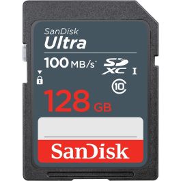 Sandisk Ultra 128 Go SDXC UHS-I Carte Mémoire avec Vitesse de Lecture 100 Mo/s - Noir