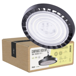 BX3-LIGHT Campana LED High Bay HVB100W-N2-CW 100W IP65 6000K 120° pour hauteurs industrielles, entrepôts, usines