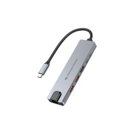 Hub USB Conceptronic 6 en 1 USB 3.2 Gen 2 Gris