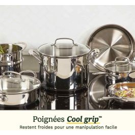 Batterie de cuisine - Tous feux dont induction - CUISINART - 77-11G - Acier inoxydable - 11 pieces