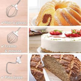 Bosch MUMS2EW20 - Robot multifonction compact 700 W - Bol inox 3,8 L, blender 1,25 L, 3 disques, kit pâtisserie - Blanc