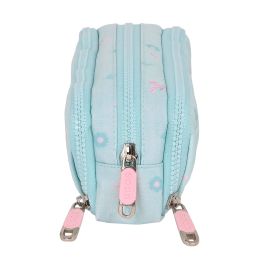 Trousse Fourre-Tout Triple Moos Garden Turquoise 21 x 8 x 8 cm