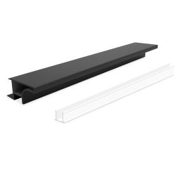 SC HERRAJES Profil Gola-A Alto SP16 4M Finitions Argent, Blanc, Anthracite, Noir - Noir