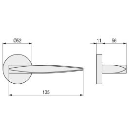 SYSTEM Rosetta Zamak Garnet Ø52 Noir Mat