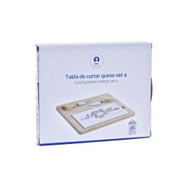 Planche à découper le fromage DKD Home Decor Bambou Grès 24,5 x 20 x 1,2 cm Marin