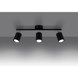 LEMMI Lustre 3 Lumières SOL-SL.1128 LED Design Minimaliste Métal Noir Blanc