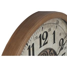 Horloge Murale Home ESPRIT Blanc Naturel Verre Bois de pin Cottage 80 x 8 x 80 cm