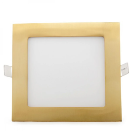 Plaque LED 12W 1200Lm Blanc Chaud 2700K Carrée Aluminium [GL-CL-S12N-G-WW]