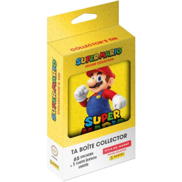 Panini Stickers Super Mario - Boîte métal collector avec 13 pochettes (65 stickers) et 1 carte Édition Limitée n°1 Mario Precio: 37.392. SKU: B1BQM6QTT7