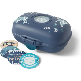 Monbento - Boîte à goûter hermétique MB Gram Wolf - Snack box 600 ml sans BPA - 14.8 x 7 x 11.4 cm - Personnalisable avec pastilles Precio: 41.976. SKU: B17829573A