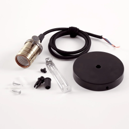 Pendel E27 Câble Tissu 1000mm, Douille/Interrupteur SC-MPL006