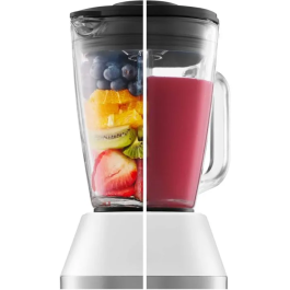 Sencor Blender SBL 4871WH - Mélangeur multifonction 800W avec pichet verre 1.5L, écran LCD, 4 lames inox pour soupes et milkshakes