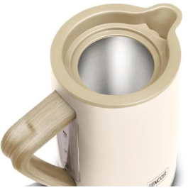 Sencor SWK 2717YG - Bouilloire électrique 1,7 L en acier inoxydable 304, base 360°, 2250 W, jauge d'eau, arrêt automatique, LED