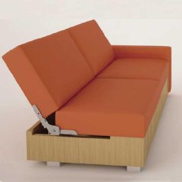 Q&Q Bisagras Abatibles para Sofá Cama, Apertura 120°, Acero Zingué