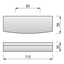 HERRAJES ALK Poignée L110 Zmk Balerio Ral9006 Perçage 64mm Pour Vissage
