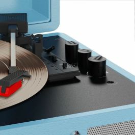 Mixx Audio AAALT65870 Platine Vinyle Revival 55, 3 Vitesses, Bluetooth, Sortie RCA, Haut-parleurs Stéréo Intégrés, Bleu