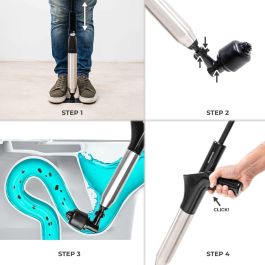 Déboucheur à air comprimé haute pression avec accessoires et manomètre 5 en 1 Jetpro InnovaGoods