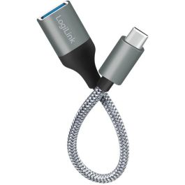 LogiLink USB-C > USB 3.2 (ST-BU) 0,15m Adapter Grau