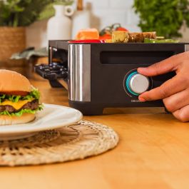 Cecotec Raclette Fromage&Grill 16000 Inox Allstone 1400W Pierre 8 Pers. Noir