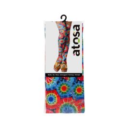Chaussettes longues hippies multicolores pour déguisements années 60, Flower Power et looks rétro - Idéales pour fêtes à thème, carnaval et festivals