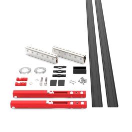 KLEIN Lite Glass+ T Kit d'accessoires pour porte coulissante en verre, Noir, épaisseur 12mm