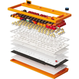 Clavier Mécanique Konix Naruto Shippuden Édition Pro Collector Numérotée - AZERTY - Switch Gateron Yellow Pro - RGB - Bluetooth / 2.4 GHz / USB - Rétroéclairage LED