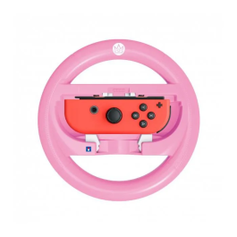 Volant de course Hori Mario Kart World (Motif Peach Rose) pour Nintendo Switch 2 / Switch avec Joy-Con - Licence officielle Nintendo