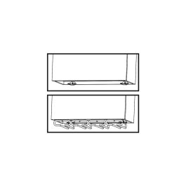 Emuca Porte-verres pour meubles à 4 rangées, longueur 280mm, acier, chromé