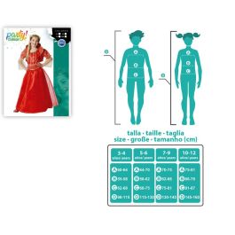 Déguisement Reine Rouge pour Fille - Costume 3-4 Ans - Fantaisie - Polyester - 3 Pièces (Vestido, Chaqueta, Cinturón)