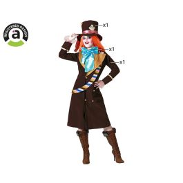 Disfraz Chaqueta et Sombrero de Sombrerera Loca Marron pour Femme Adulte Taille M-L - Personnage de Conte