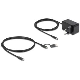 DELOCK 7 Port USB Hub mit 4 Ports 10 Gbps und 4 Schnellladeports 5 Gbps mit Schalter und Beleuchtung