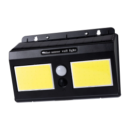 LUM [LUM-YC-SW8019-COB] Applique Solaire LED IP65 avec Capteur PIR, Batterie 3.7V 1200mA
