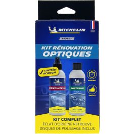 Michelin Kit de rénovation optique pour phares - Restaure transparence et brillance, élimine jaunissement et voile