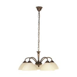 Rabalux Lampe Suspendue Regina 5xE14 IP20 Métal Laiton Écrans Crème Style Classique [RAB-8175]