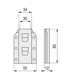 Q&Q Cajetín R30 A55 pour Ressorts Compas Automatique 29-30mm