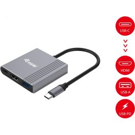 Equip Dock USB-C->HDMI.USB-A.100WPD 25cm gr